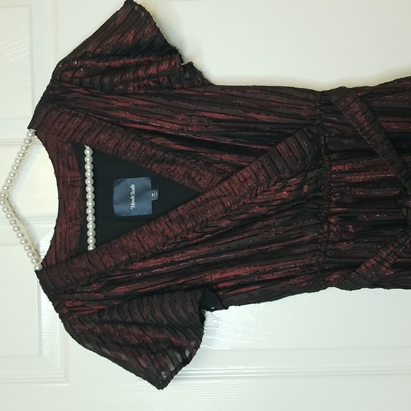 ModCloth Your Time To Shine Full Length Short Sleeve Burgundy Maxi Dress - Picture 3 of 14